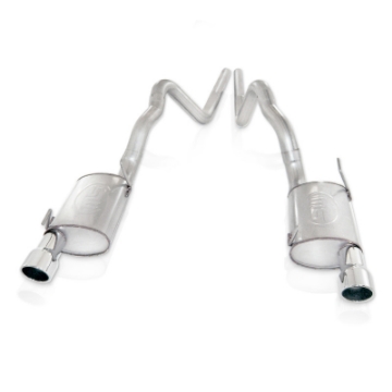Picture of Stainless Works 2007-10 Shelby GT500 3in Catback X-Pipe Chambered Mufflers