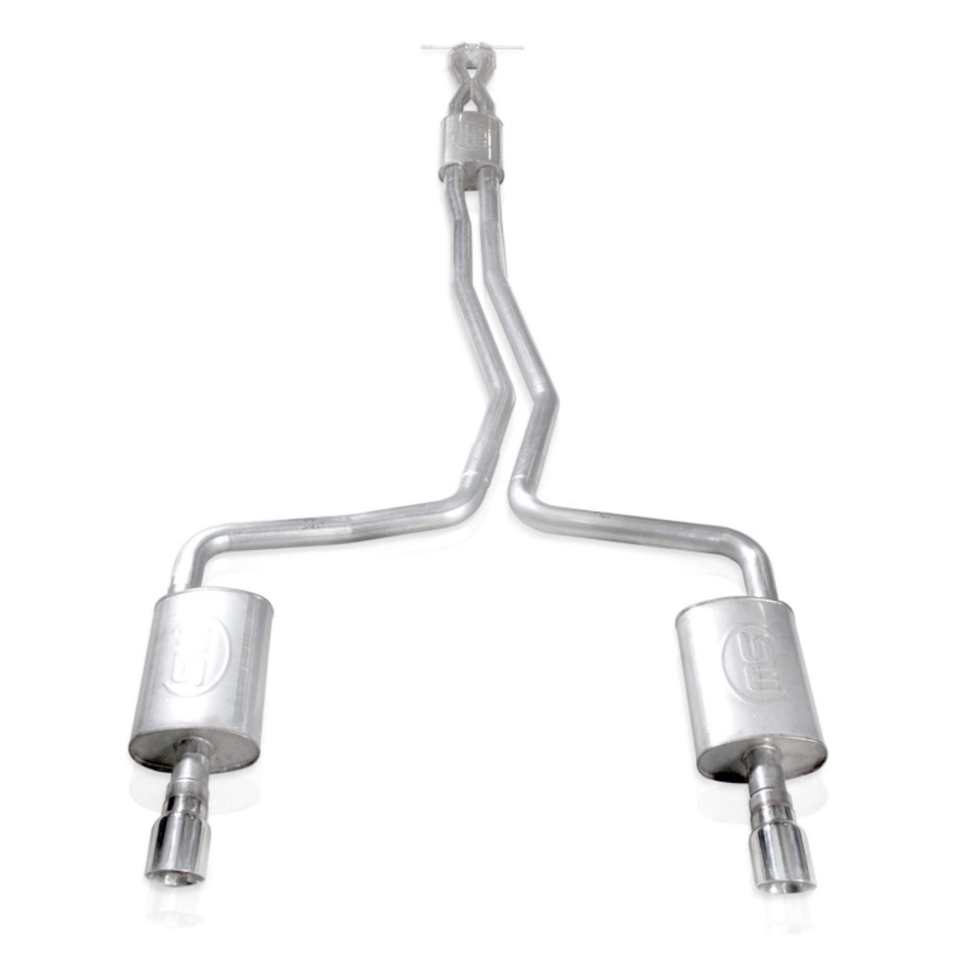 Picture of Stainless Works 2010-18 Ford Taurus SHO V6 2-1-2in Catback Chambered Mufflers X-Pipe