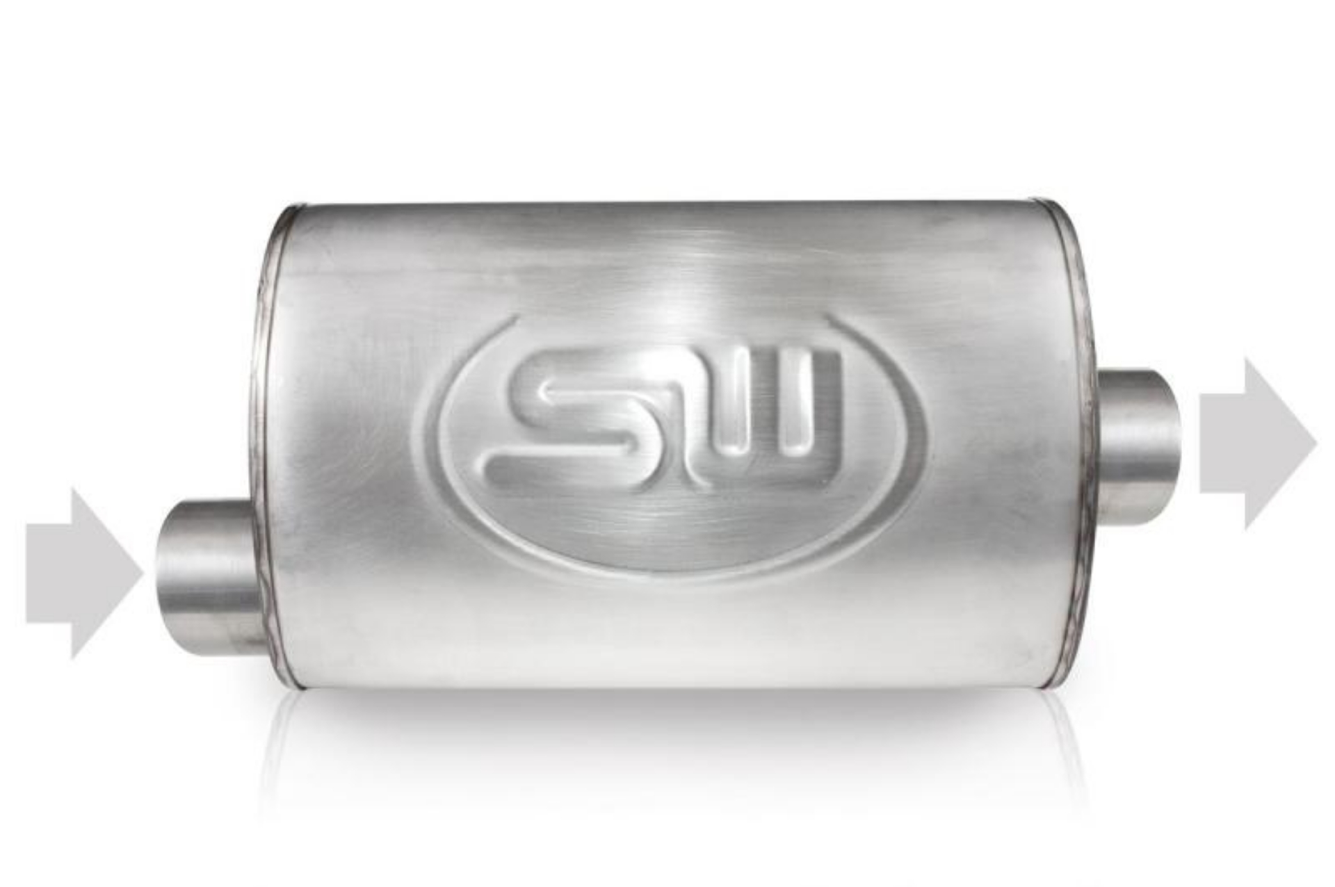 Picture of Stainless Works 2-25in ID OFFSET INLET- 2-25in OD CENTER OUTLET 4inX8in