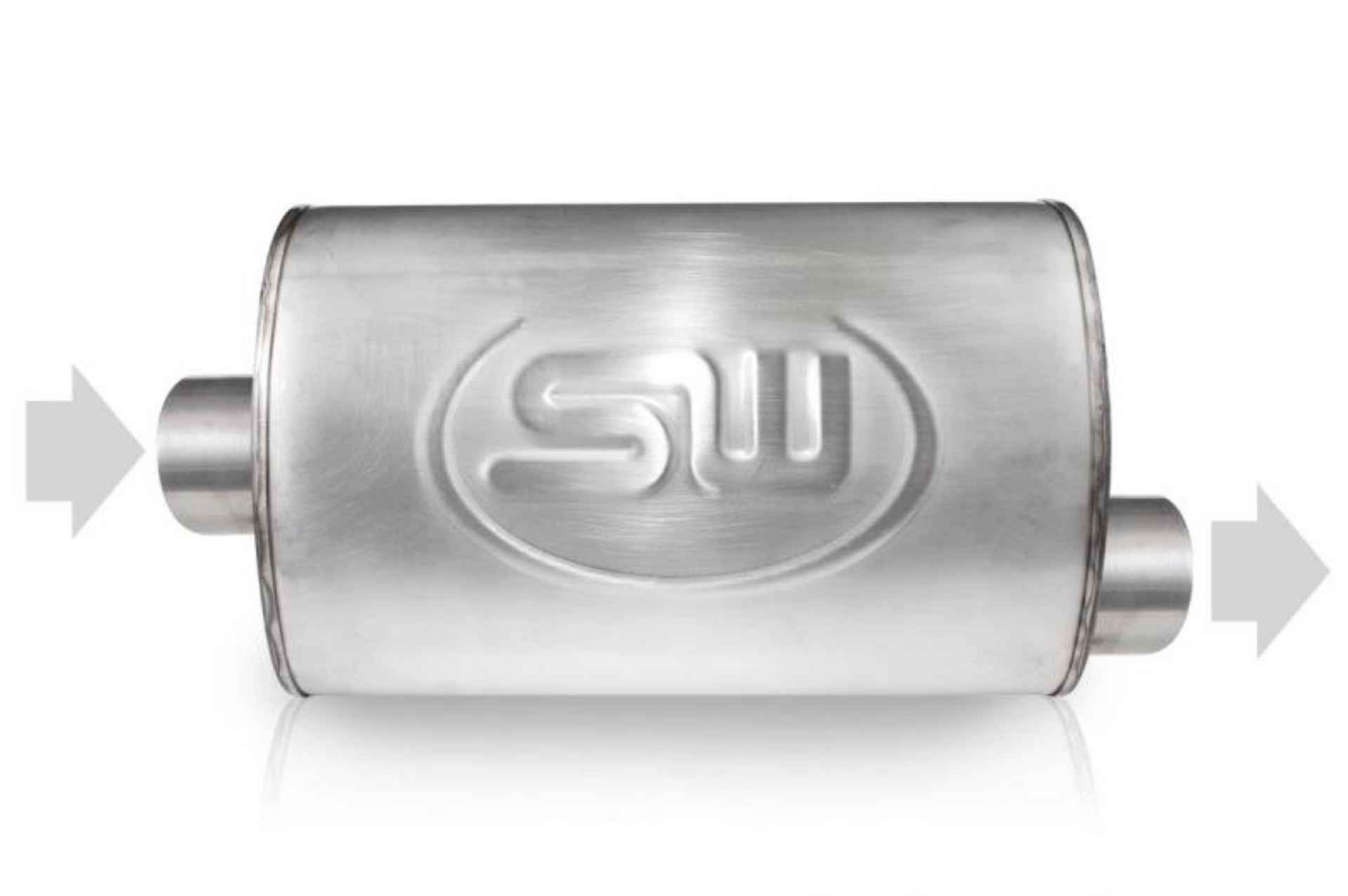 Picture of Stainless Works 2-25in ID CENTER INLET- 2-25in OD OFFSET OUTLET 4inX8in