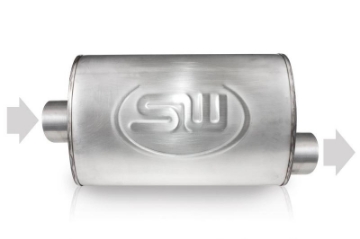 Picture of Stainless Works 2-25in ID CENTER INLET- 2-25in OD OFFSET OUTLET 4inX8in