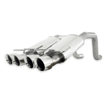 Picture of Stainless Works 2006-13 Corvette C6ZO6-ZR1 3in Axleback Chambered Mufflers Quad 4in Rolled Edge Tips