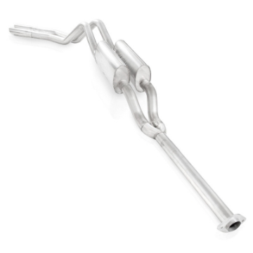 Picture of Stainless Works 2011-14 F-150 5-0L 3in Exhaust Y-Pipe S-Tube Mufflers Behind Passenger Rear Tire Ext