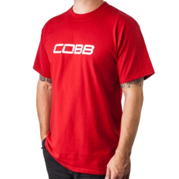 Picture of Cobb Tuning Logo Mens T-Shirt Red - Small