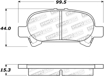 Picture of StopTech 02-06 Toyota Camry Street Performance Rear Brake Pads