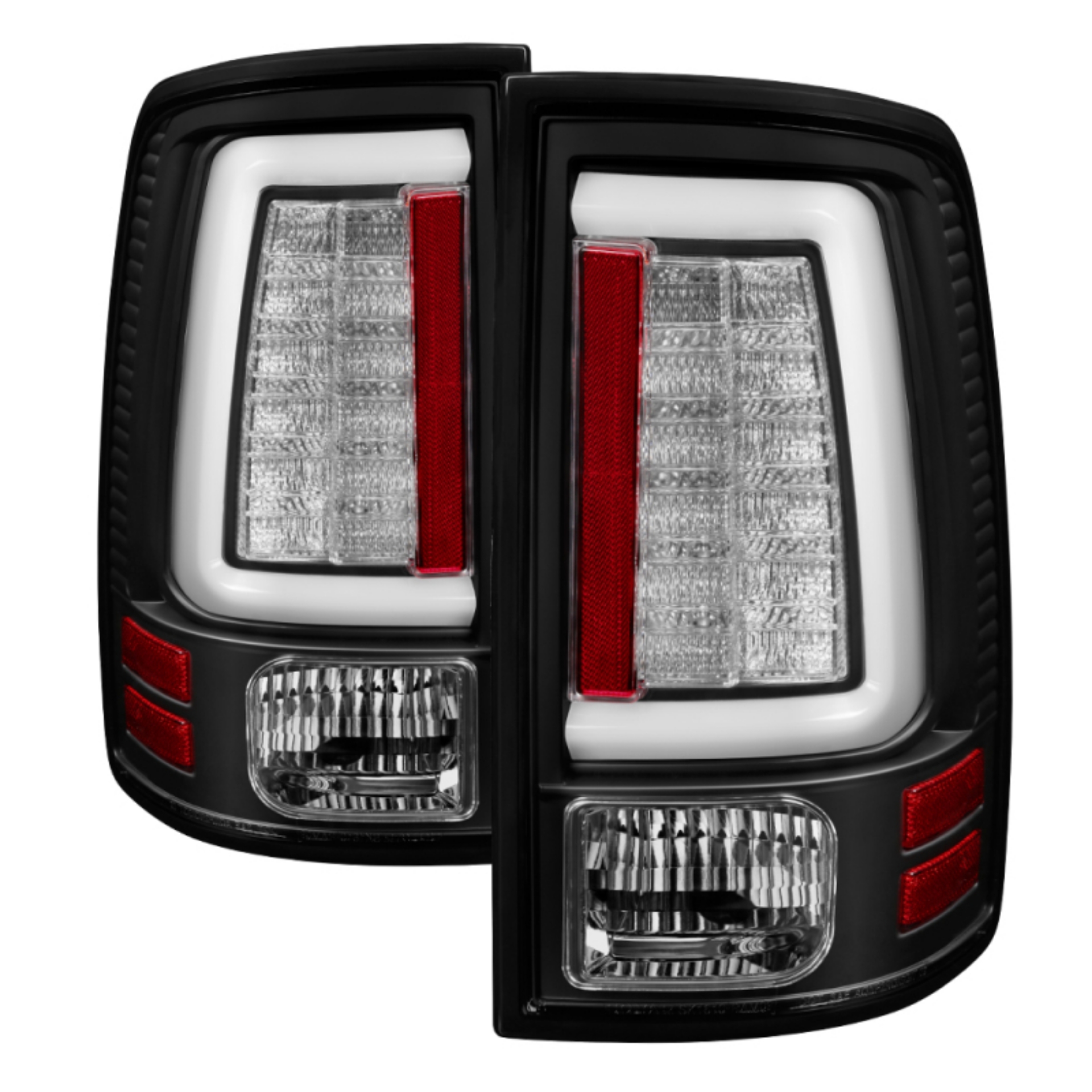 Picture of Spyder Dodge Ram 2013-2014 Light Bar LED Tail Lights - Black ALT-YD-DRAM13V2-LED-BK