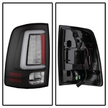 Picture of Spyder Dodge Ram 2013-2014 Light Bar LED Tail Lights - Black ALT-YD-DRAM13V2-LED-BK