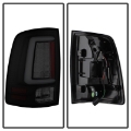 Picture of Spyder 13-14 Dodge Ram 1500 Light Bar LED Tail Lights - Black Smoke ALT-YD-DRAM13V2-LED-BSM