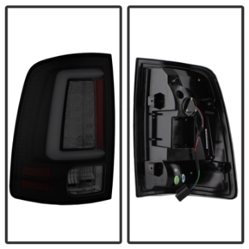 Picture of Spyder 13-14 Dodge Ram 1500 Light Bar LED Tail Lights - Black Smoke ALT-YD-DRAM13V2-LED-BSM