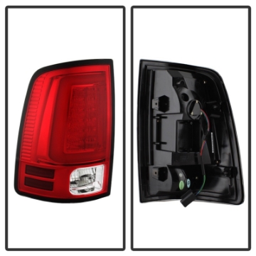 Picture of Spyder 13-14 Dodge Ram 1500 LED Tail Lights - Red Clear ALT-YD-DRAM13V2-LED-RC