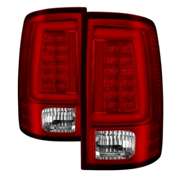 Picture of Spyder 13-14 Dodge Ram 1500 LED Tail Lights - Red Clear ALT-YD-DRAM13V2-LED-RC