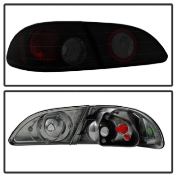 Picture of Spyder Toyota Corolla 98-02 Euro Tail Lights Black Smoke ALT-YD-TC98-BSM