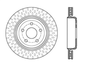 Picture of StopTech 12-15 Jeep Cherokee SRT8 Sport Slotted & Drilled Rear Driver Side Brake Rotor