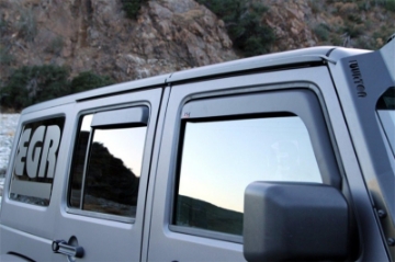 Picture of EGR 07-13 Jeep Wrangler JK In-Channel Window Visors - Set of 4 - Matte 575155