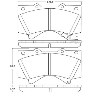 Picture of StopTech 07-17 Toyota Tundra Street Performance Front Brake Pads