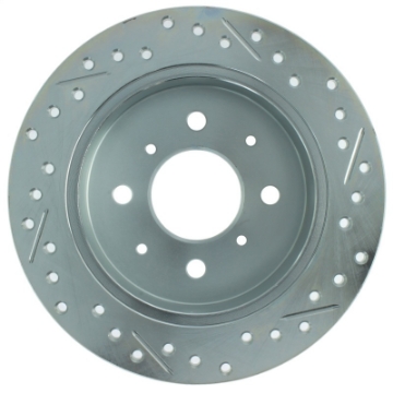 Picture of StopTech Select Sport 92-00 Honda Civic Drilled and Slotted 1-Piece Rear Passenger Side Brake Rotor