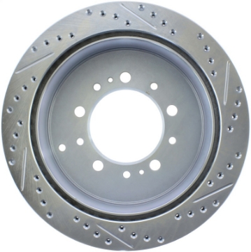 Picture of StopTech Select Sport 13-17 Toyota Land Cruiser Drilled - Slotted Rear Passenger-Side Brake Rotor