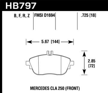 Picture of Hawk 17+ Infiniti QX30 HPS Street Front Brake Pads