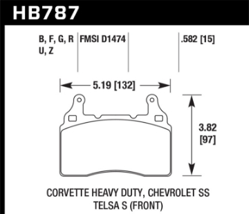 Picture of Hawk 15-17 Chevy Corvette Z06 HPS 5-0 Front Brake Pads