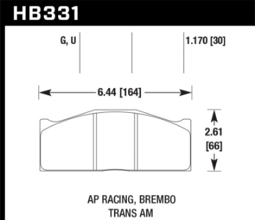 Picture of Hawk DTC-80 AP Racing-Brembo 30mm Race Brake Pads