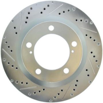 Picture of StopTech Select Sport 07-17 Toyota Tundra Drilled and Slotted Sport Right Front Rotor