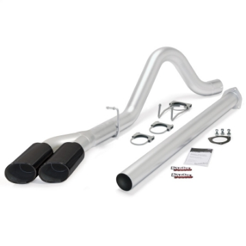 Picture of Banks Power 15-16 Ford 6-7L F250-350-450 CCSB-CCLB Monster Exh Sys - Single Dual Exh w- Black Tip