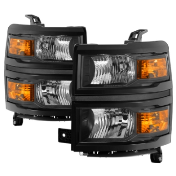 Picture of Spyder Chevrolet Silverado 1500 14-15 Non-HD OEM Style Headlights - Black HD-JH-CS14-AM-BK