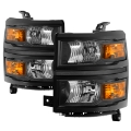Picture of Spyder Chevrolet Silverado 1500 14-15 Non-HD OEM Style Headlights - Black HD-JH-CS14-AM-BK