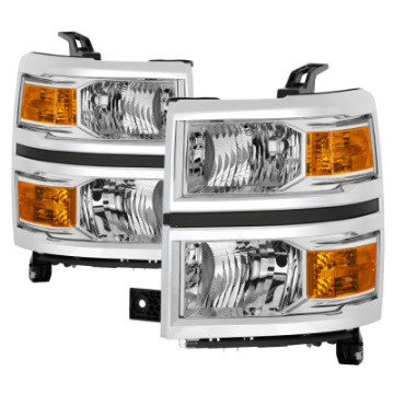 Picture of Spyder Chevrolet Silverado 1500 14-15 Non-HD OEM Style Headlights - Chrome HD-JH-CS14-AM-C
