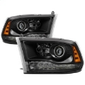 Picture of xTune Dodge Ram 13-17  w- Factory Projector LED Projector Headlight - Black HD-JH-DR13-P-BK