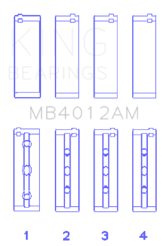 Picture of King Engine Bearings Toyota 5VZFE Crankshaft Main Bearing Set