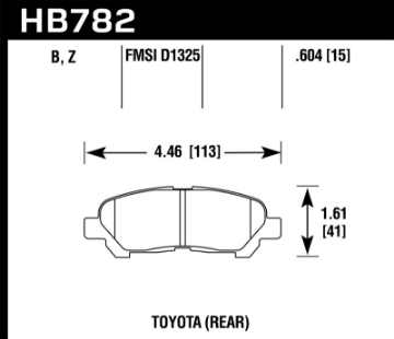 Picture of Hawk 08-13 Toyota Highlander High Performance Street 5-0 Rear Brake Pads