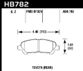 Picture of Hawk 08-13 Toyota Highlander Performance Ceramic Street Rear Brake Pads