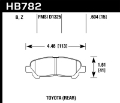 Picture of Hawk 08-13 Toyota Highlander Performance Ceramic Street Rear Brake Pads