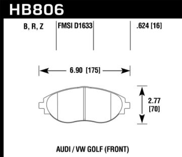 Picture of Hawk 16-17 Audi A6 HPS 5-0 Front Brake Pads