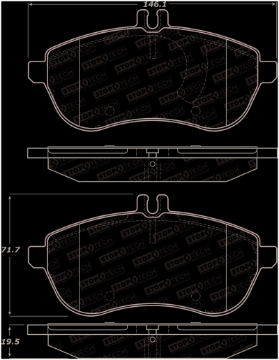 Picture of StopTech 12-15 Mercedes Benz SLK250 Street Performance Front Brake Pads