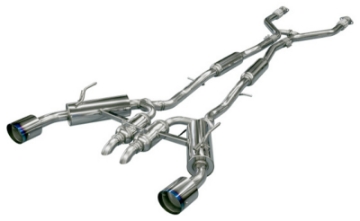 Picture of HKS Infiniti Q50 Hybrid VQ37 Dual Hi-Power Titanium Tip Catback Exhaust
