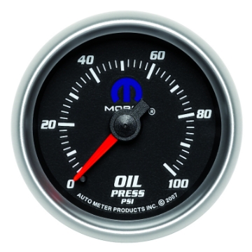 Picture of Autometer Mopar 2-1-16in Mechanical 100PSI Oil Pressure Gauge