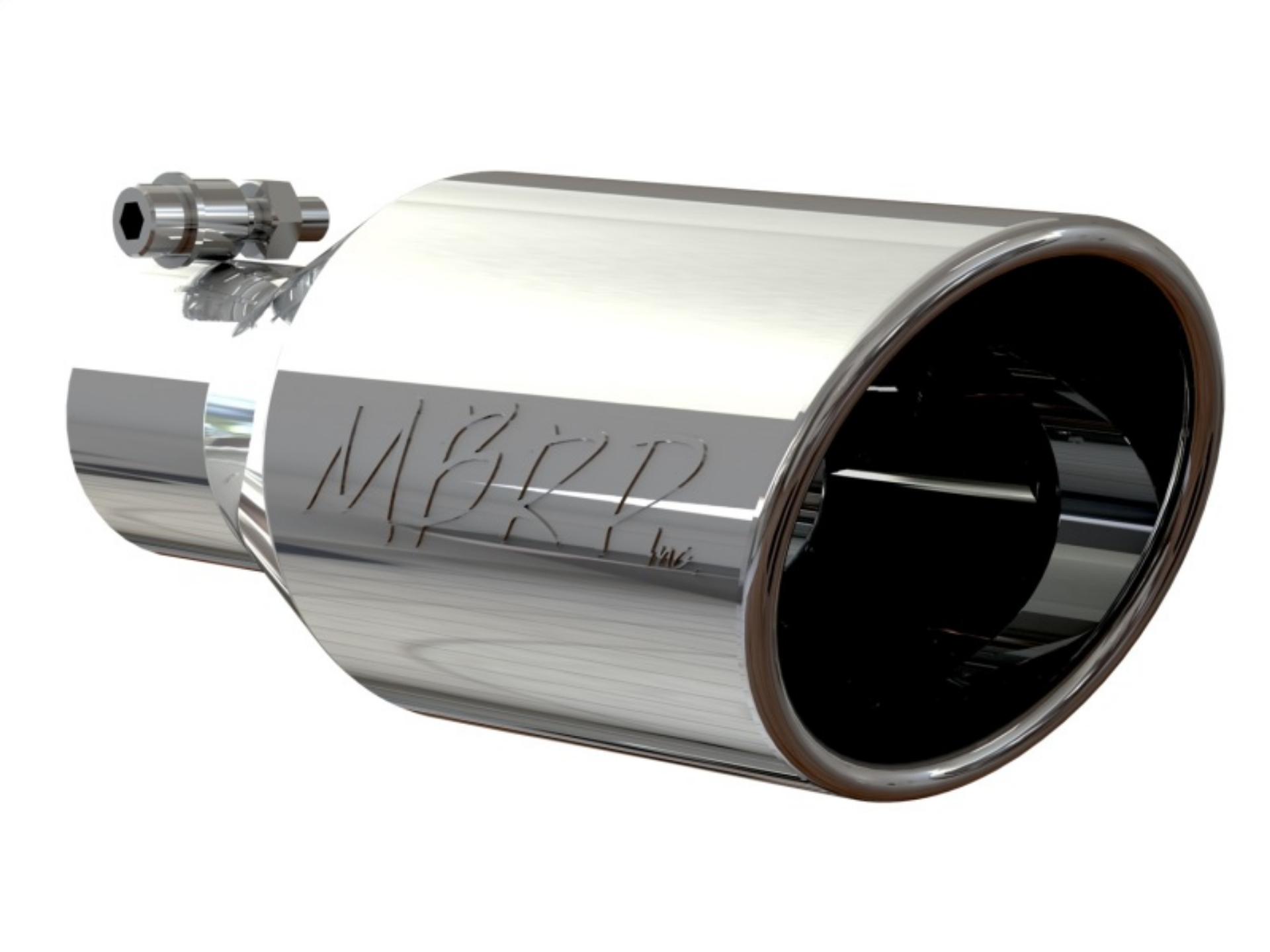 Picture of MBRP Universal Tip 4-5 O-D- Angle Rolled End 2-5 Inlet 11in Length - T304