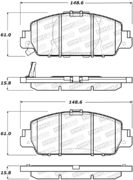 Picture of StopTech Street Performance 13-15 Honda Accord EX-EXL Front Brake Pads