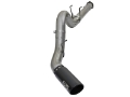 Picture of aFe Large Bore-HD 5in DPF Back 409 SS Exhaust System w-Black Tip 2017 Ford Diesel Trucks V8 6-7Ltd