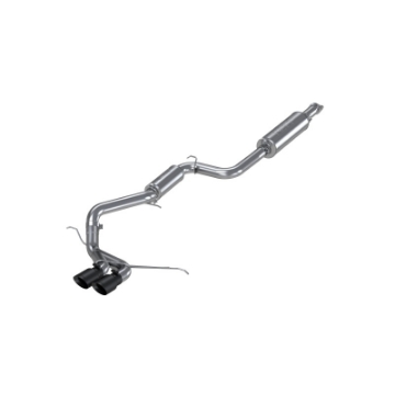 Picture of MBRP 13-17 Ford Focus ST 2-0L EcoBoost Dual Center Outlet T409 3in Cat Back w- Black Tips