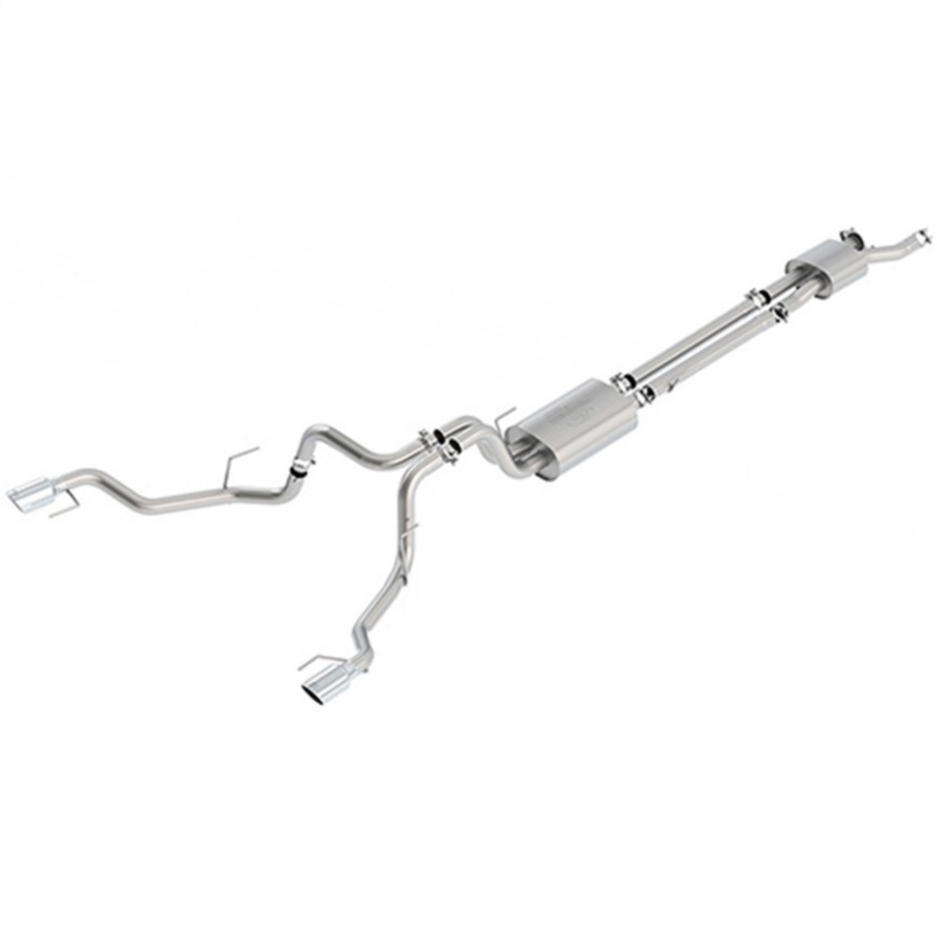 Picture of Ford Racing 2017 F150 Raptor 3-5L Sport Cat-Back Exhaust System Dual Rear Exit w- Chrome Tips