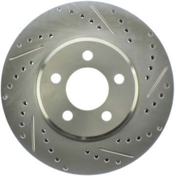 Picture of StopTech Select Sport 06-17 Dodge Charger-14-17 Chrysler 300 Slotted & Drilled Front Left Rotor