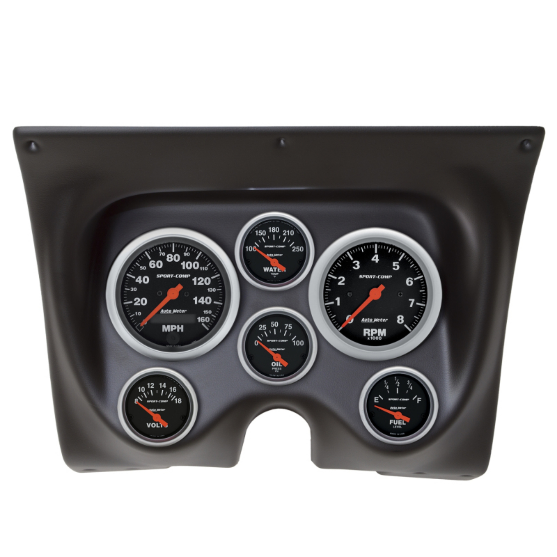 Picture of Autometer Sport-Comp 67-68 Camaro-Firebird Dash Kit 6pc Tach - MPH - Fuel - Oil - WTMP - Volt
