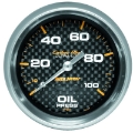 Picture of Autometer Ultra-Lite 2-625in Mechanical 100 PSI Oil Pressure Gauge - Carbon Fiber