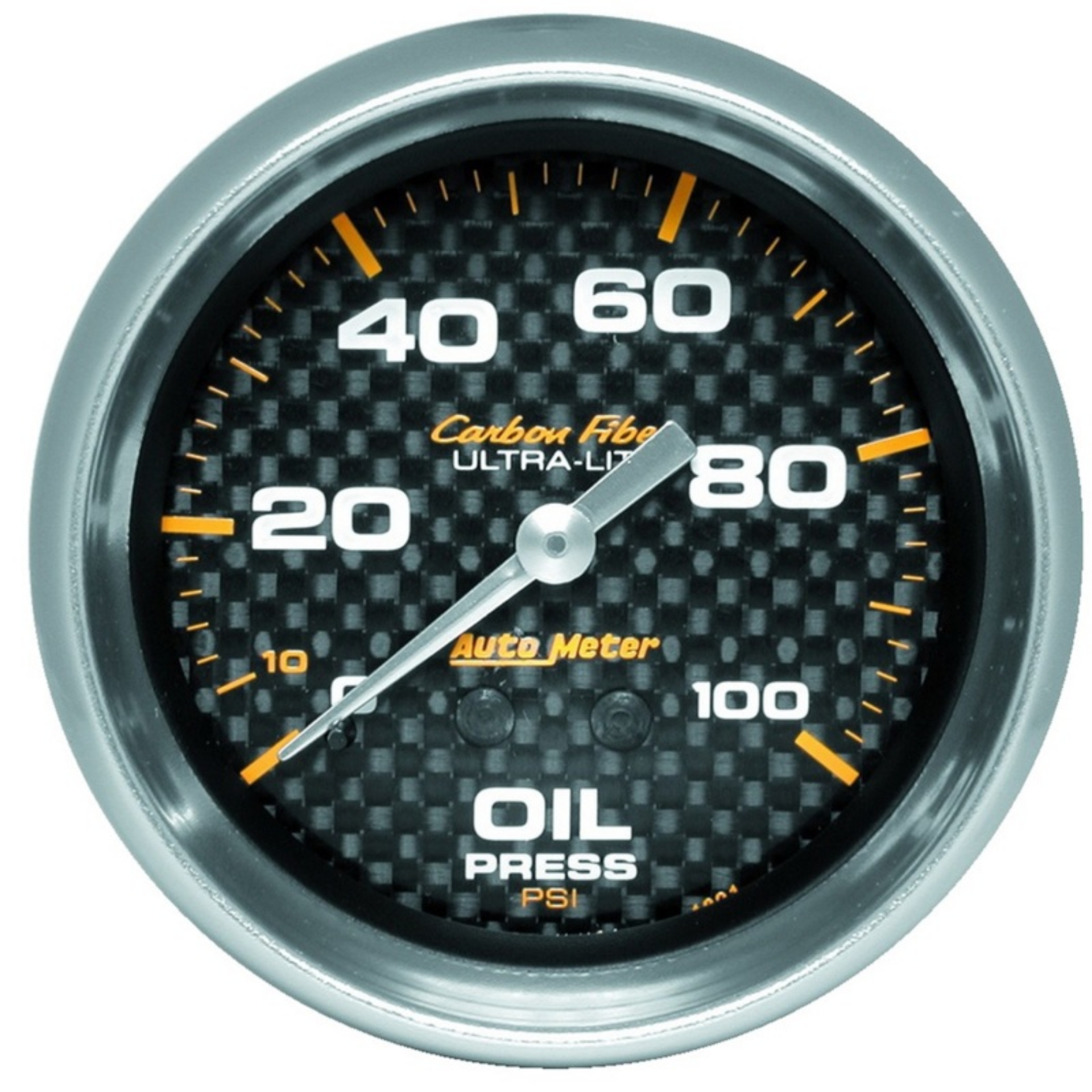 Picture of Autometer Ultra-Lite 2-625in Mechanical 100 PSI Oil Pressure Gauge - Carbon Fiber