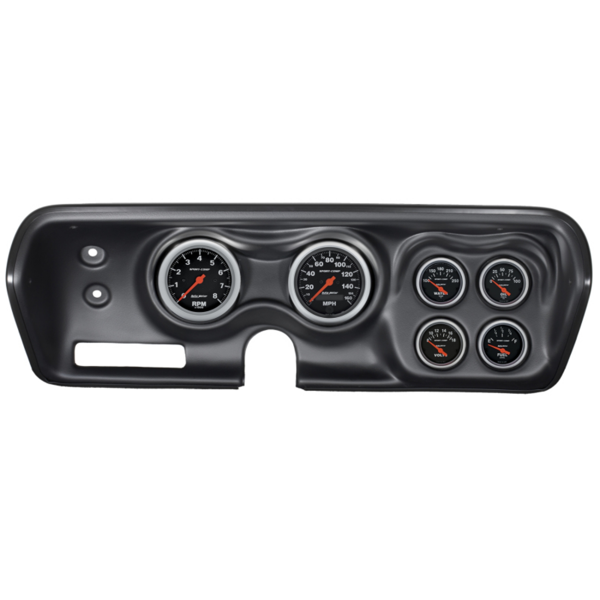 Picture of Autometer Sport-Comp 71-74 Charger- GTX- Road Runner Dash Kit 6pc Tach-MPH-Fuel-Oil-WTMP-Volt