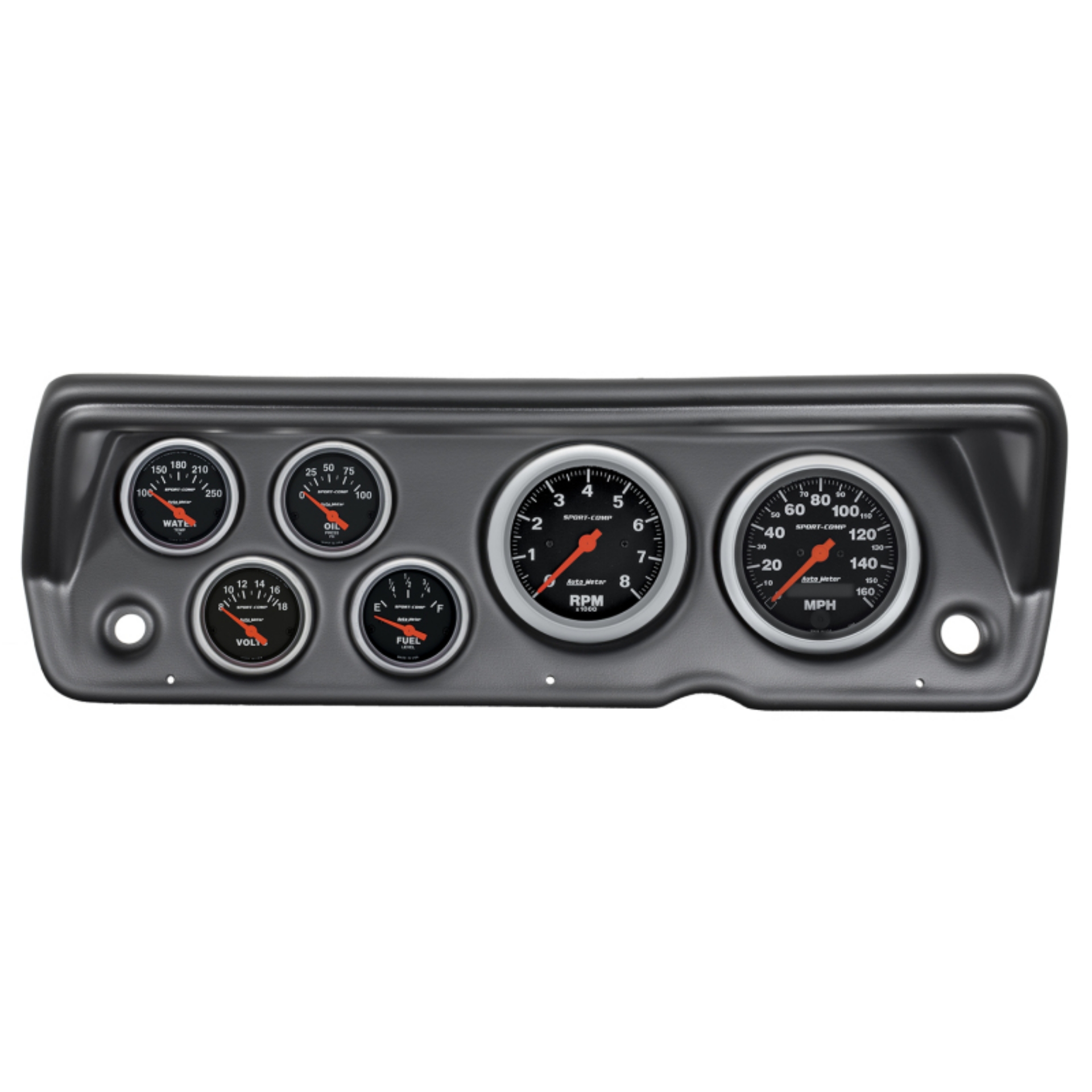 Picture of Autometer Sport-Comp 70-76 Duster- Demon- Dart Dash Kit 6pc Tach - MPH - Fuel - Oil - WTMP - Volt