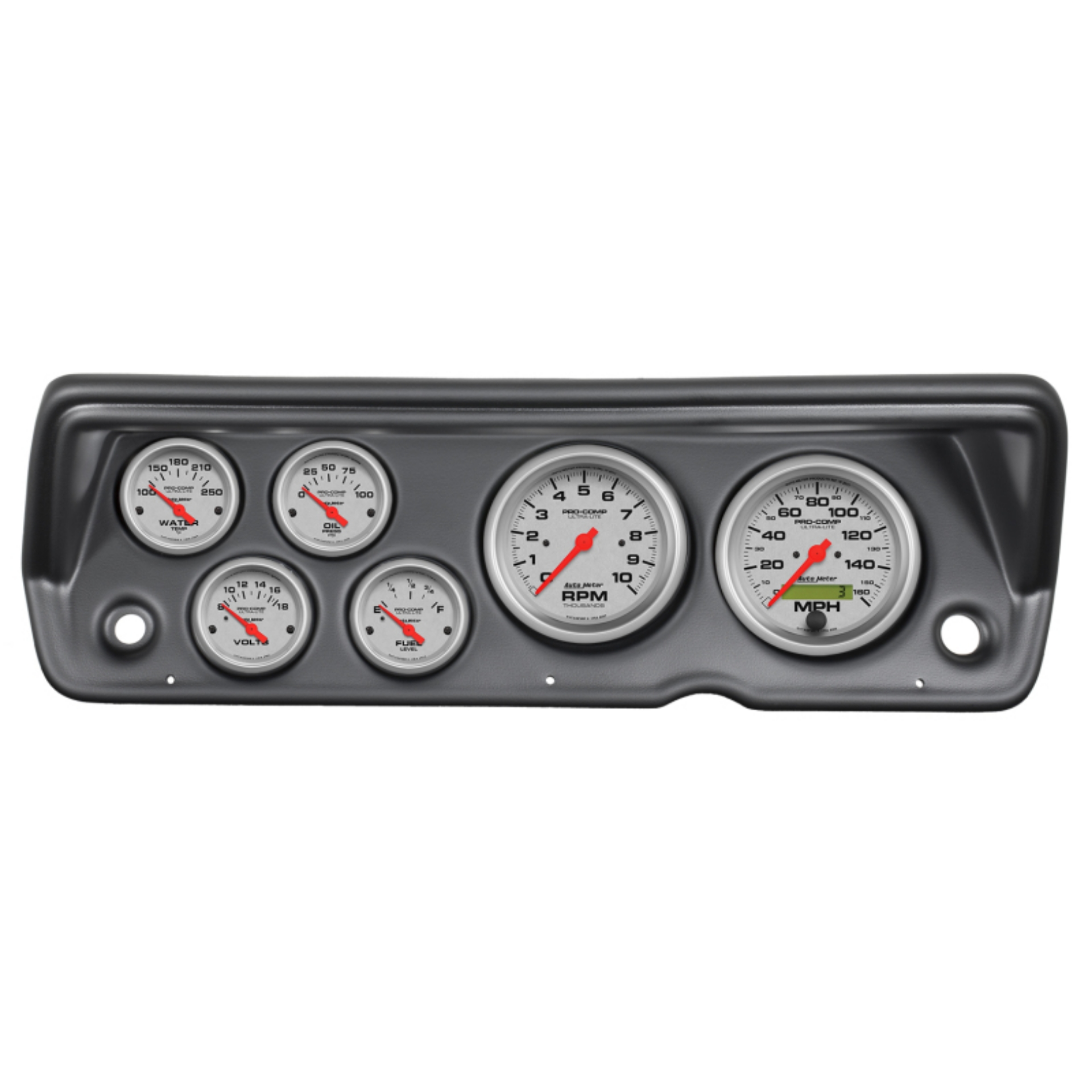 Picture of Autometer Ultra-Lite 70-76 Duster- Demon- Dart Dash Kit 6pc Tach - MPH - Fuel - Oil - WTMP - Volt